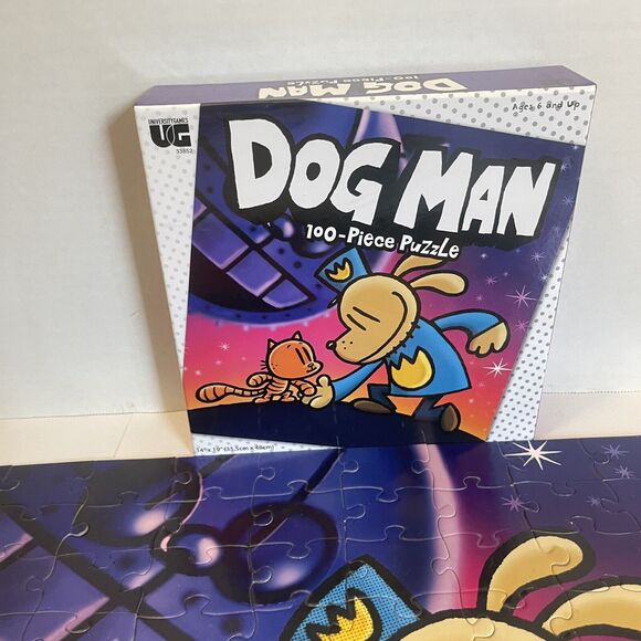 Dog Man 100 Piece Puzzle University Games 14” X 19” 33852 Jigsaw Complete - Picture 2 of 5